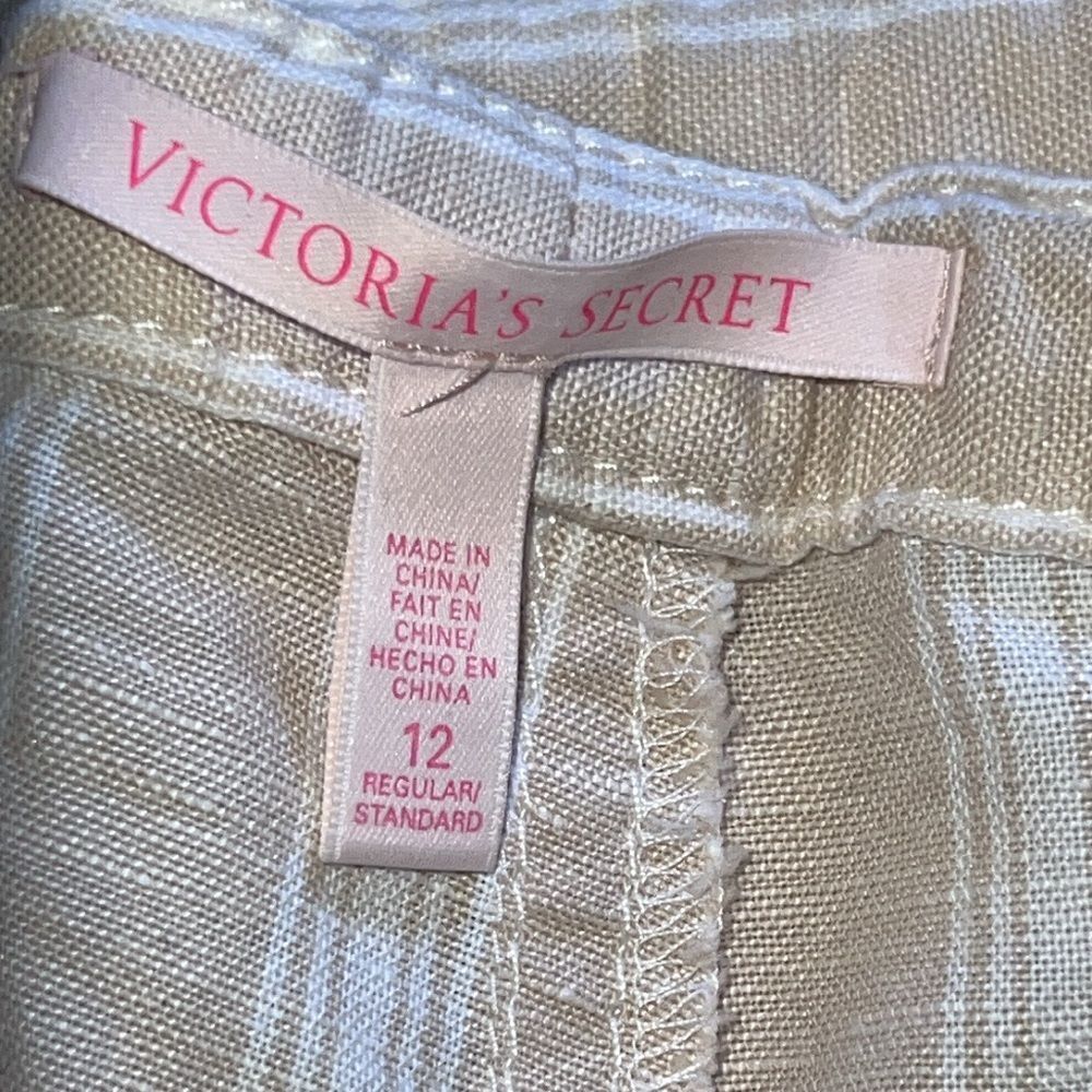 Victoria’s Secret linen striped beach pants 12 - Picture 2 of 6